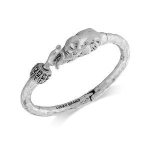 Bracelet, Silver-Tone Elephant Cuff Bracelet